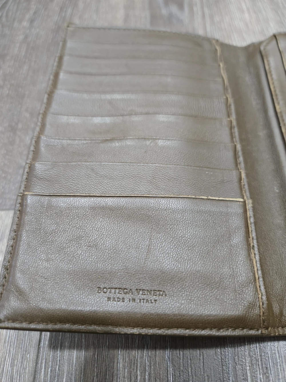 Bottega Veneta Brown Woven Leather Continental Wallet